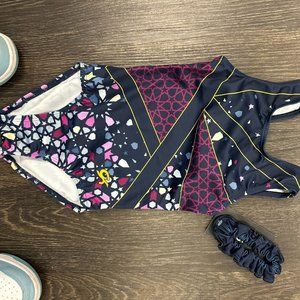 GK Patterned Leotard with scrunchie